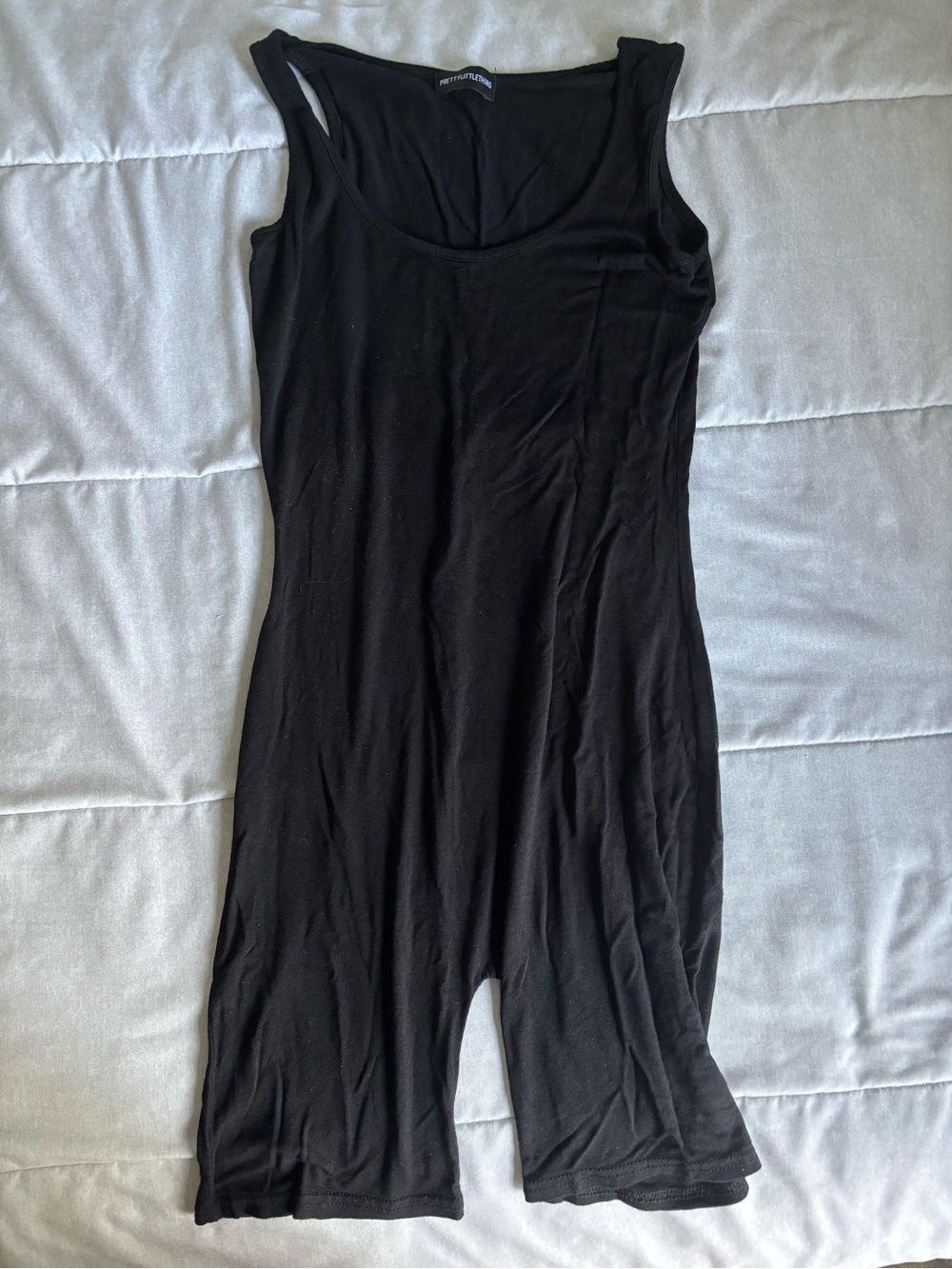 PrettyLittleThing Black Sleeveless Jumpsuit Romper